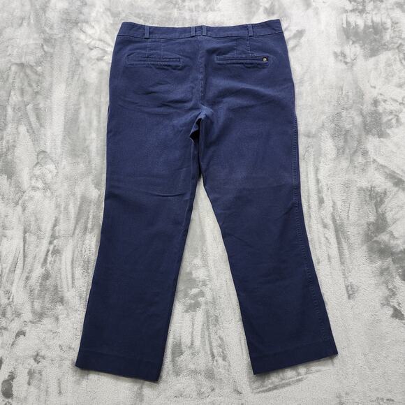 Banana Republic Pants Womens 10 Blue Mid Rise Straight Crop Capri Chino Stretch - Picture 3 of 12